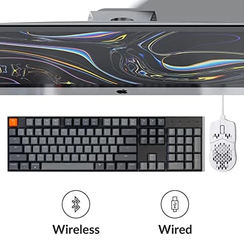 Keychron K10 Full Size Mechanical Keyboard with Super Brown Switches | White LED Backlight, Bluetooth 5.1, USB-C Wired, Mac/Windows Compatible thumbnail 3