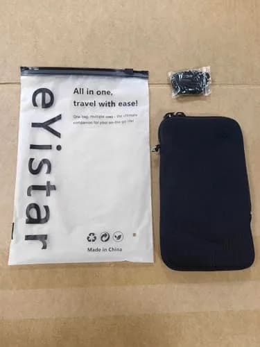 eYistar Neoprene Shock Absorbing Pouch Large Cell Phone Sleeve Case with Zipper & Neck Strap for 6-6.9 inch Smartphones | Black thumbnail 9