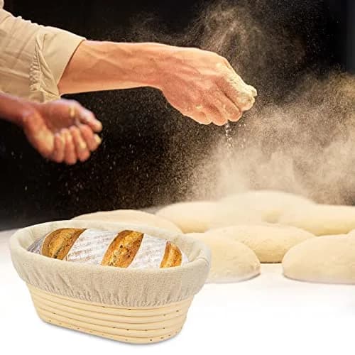 Stormshopping 8 inch Oval Bread Proofing Basket & Liner | Professional & Home Use thumbnail 5