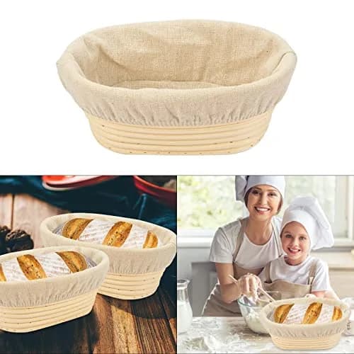 Stormshopping 8 inch Oval Bread Proofing Basket & Liner | Professional & Home Use thumbnail 6