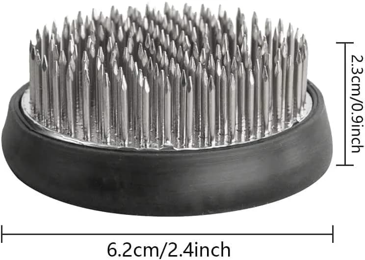 alladaga Stainless Steel Pin Flower Frog 60mm (2.4 Inch) | 169 Needles for Floral Arrangement thumbnail 2