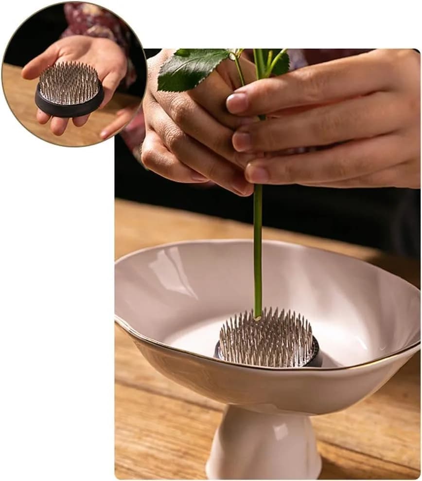 alladaga Stainless Steel Pin Flower Frog 60mm (2.4 Inch) | 169 Needles for Floral Arrangement thumbnail 6