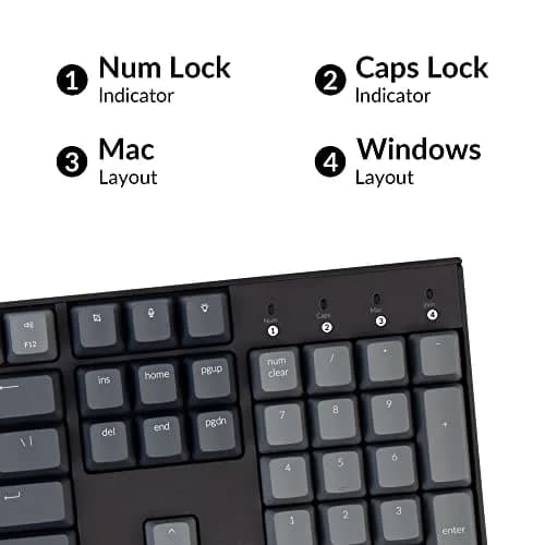 Keychron K10 Full Size Mechanical Gaming Keyboard with White LED Backlight | Mac & Windows Compatible, Super Red Switches, Bluetooth 5.1 & USB-C Wired thumbnail 6