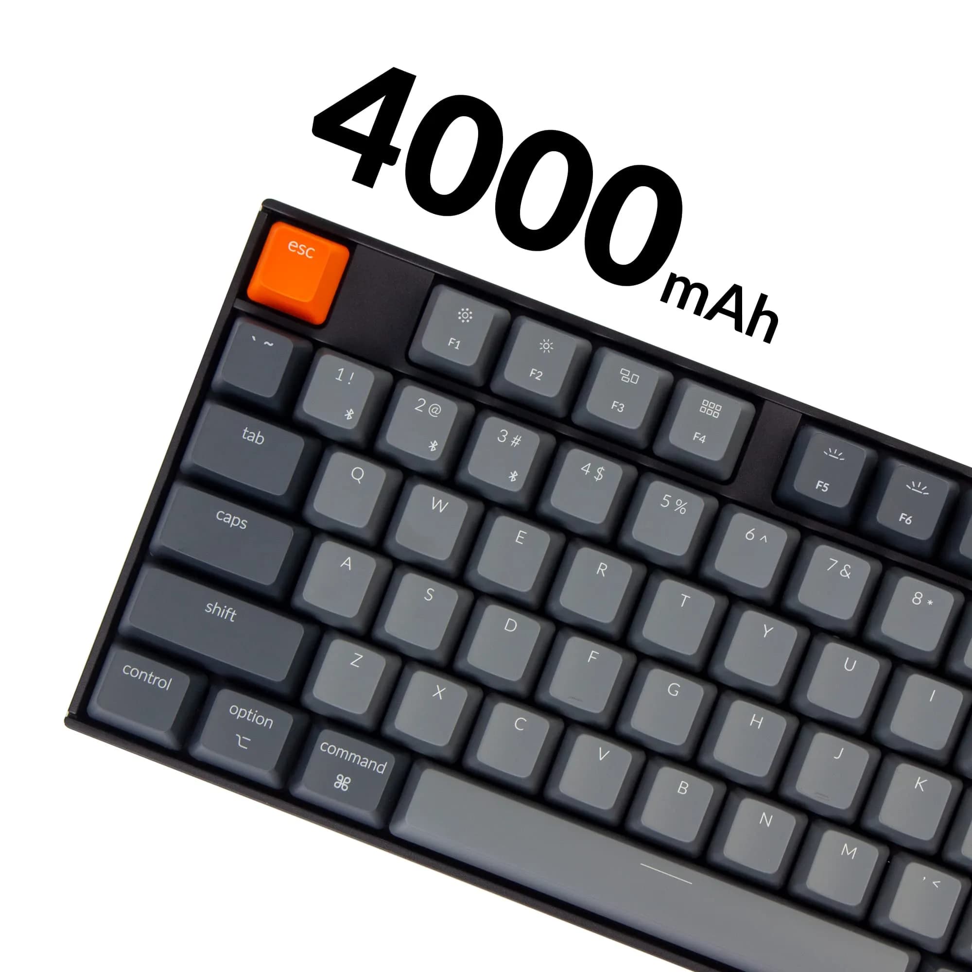 Keychron K10 Full Size Mechanical Gaming Keyboard with White LED Backlight | Mac & Windows Compatible, Super Red Switches, Bluetooth 5.1 & USB-C Wired - view 7