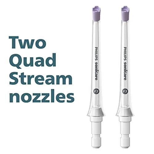 Philips Sonicare Power Flosser Quad Stream Tips (F3) 2pk White | 4 Wide Streams for Deep Clean thumbnail 5