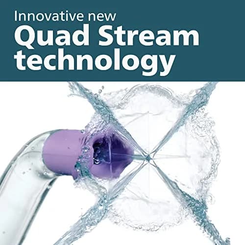 Philips Sonicare Power Flosser Quad Stream Tips (F3) 2pk White | 4 Wide Streams for Deep Clean thumbnail 2
