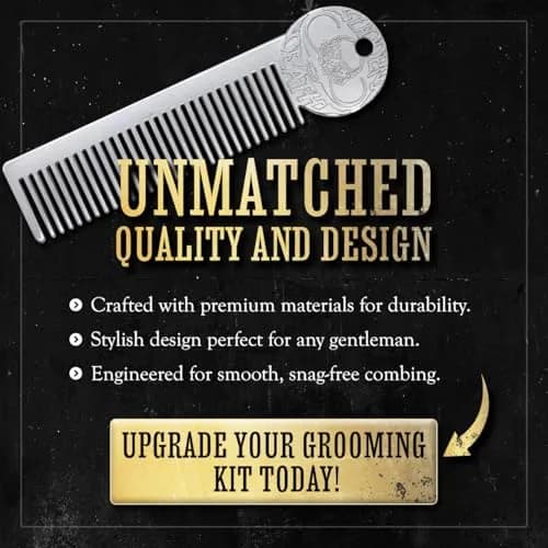 THE VINTAGE GROOMING CO. Sudden Death Mustache Wax & Comb Kit | 29.57ml (1 Fl Oz) Strong Hold thumbnail 5
