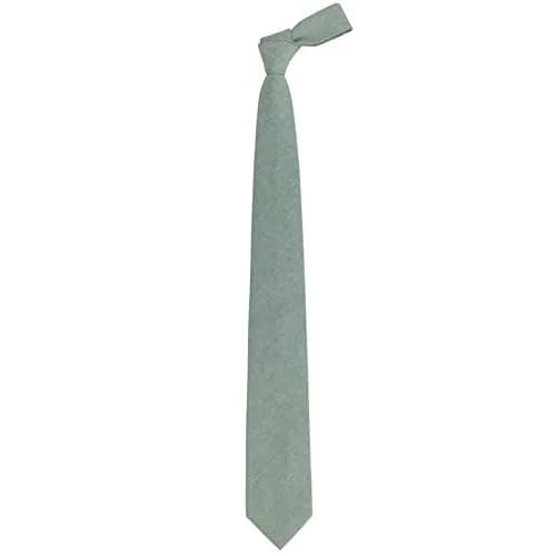 JNJSTELLA Men's Cotton Solid Necktie 3.15" Sage Green | Classic Formal & Casual Style thumbnail 3