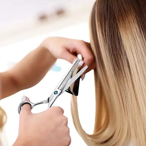 Aethland Japanese 9CR Stainless Steel Thinning Shears 6.5 Inch | Professional Barber Blending Teeth Scissors thumbnail 4