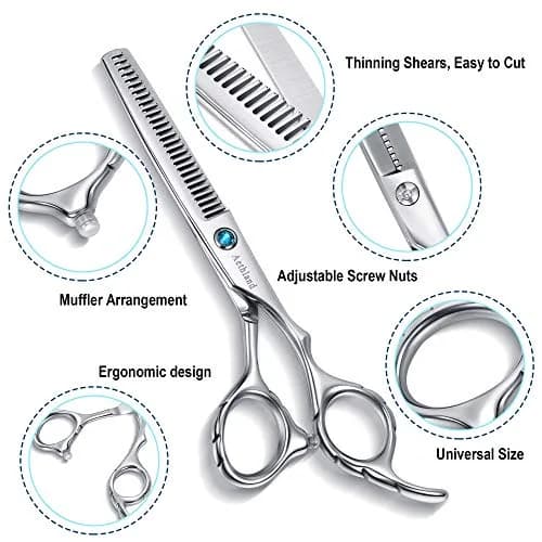 Aethland Japanese 9CR Stainless Steel Thinning Shears 6.5 Inch | Professional Barber Blending Teeth Scissors thumbnail 2