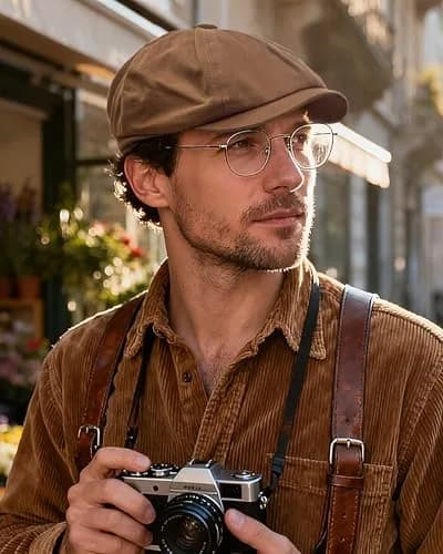Croogo Newsboy Flat Cap Gatsby Ivy Cotton Cabbie Hat | Classic Style, Breathable & Durable (56-60cm) thumbnail 2