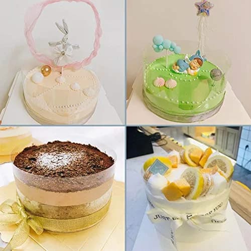 yuntop Acetate Cake Collar Roll 10cm x 10m (4" x 394") | Food-Grade PET for Mousse & Chocolate Baking thumbnail 3