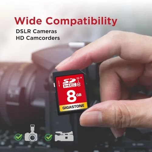 Gigastone 8GB SDHC Memory Card 2-Pack (16GB Total) | UHS-I U1 Class 10 Speed Up to 80MB/s thumbnail 6