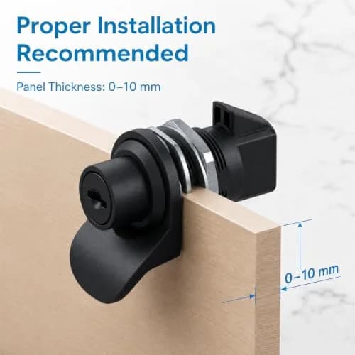 HOWDIA 2Pcs Push Button Lock Glove Box Latch Replacement | Corrosion-Resistant, Easy Install, Versatile for Marine & Vehicle Use thumbnail 7