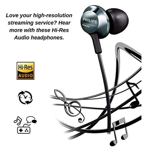 Philips Wired Earbuds with Microphone | Hi-Res Audio, Comfortable Fit, Clear Sound thumbnail 2