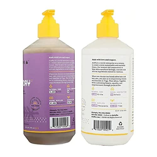 Alaffia EveryDay Shea Shampoo & Conditioner Set, Lavender, 16 Oz Ea | Moisturizes & Calms, Supports pH Balance, Cruelty-Free thumbnail 3