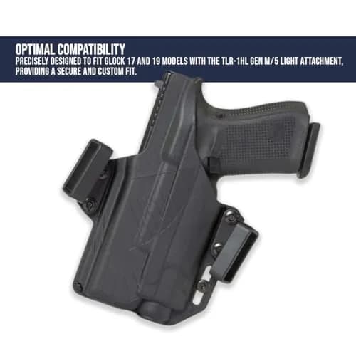 Raven Concealment Systems Perun Gun Holster for Glock 17/19 | Open Carry OWB | Black Finish | PXG9TLR1HLM/5 thumbnail 3