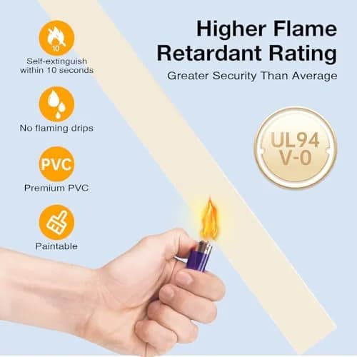 Delamu Cord Cover Wall 157in | Flame-Rated Plastic Cable Raceway for Neat Cables thumbnail 6