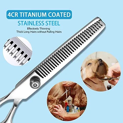 Maxshop Dog Grooming Scissors Set of 3 | Professional Pet Trimmer Kit with Safety Round Tips thumbnail 2