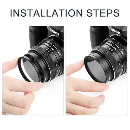 Sedremm 55mm Star Filter Kit 4 Pieces (4, 6, 8, 12 Points) with Lens Cap & Pouch | Multi-Coated Optics Glass thumbnail 3