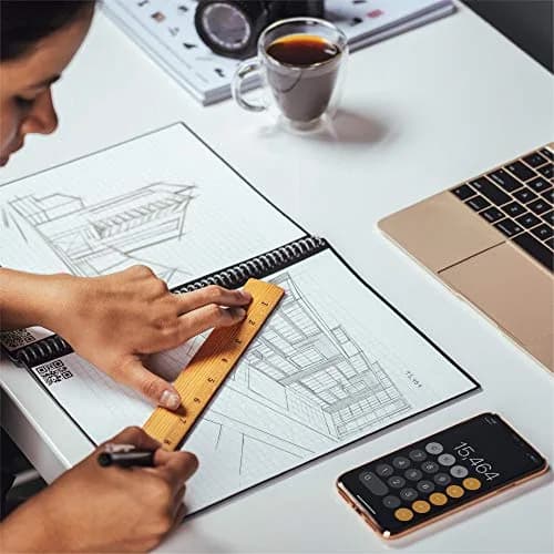 Rocketbook Matrix Reusable Graph Paper Notebook, Letter 8.5x11, Gray | Digital Sharing & Reusable Synthetic Paper thumbnail 4