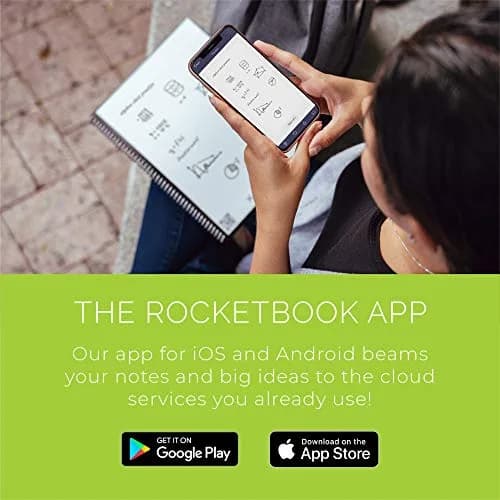 Rocketbook Matrix Reusable Graph Paper Notebook, Letter 8.5x11, Gray | Digital Sharing & Reusable Synthetic Paper thumbnail 5