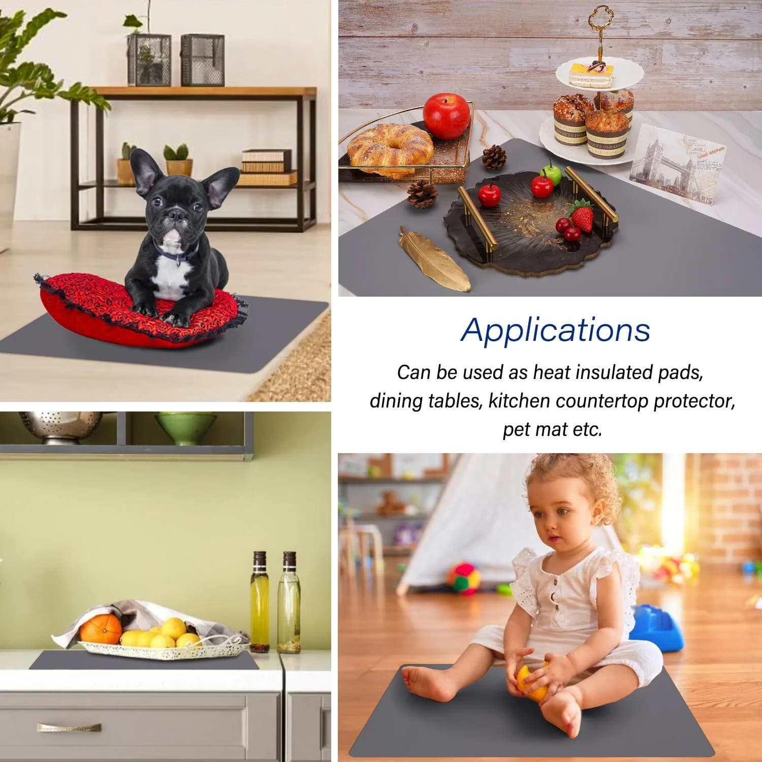 Gartful Silicone Mat 64x45cm (25.2" x 17.7") | Large Craft Sheet & Countertop Protector - view 6