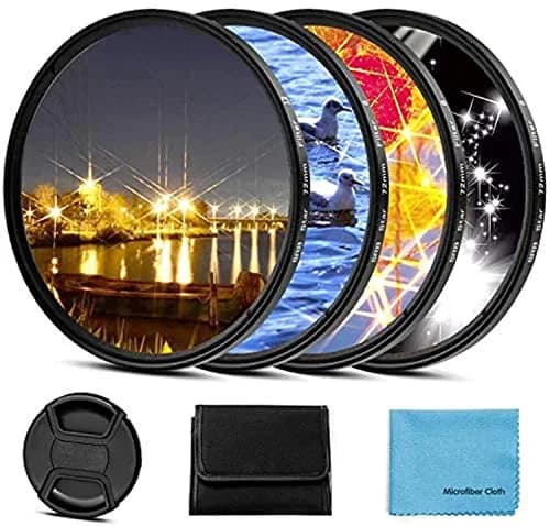 Sedremm 82mm Star Filter Kit (4, 6, 8, 12 Points) with Lens Cap & Pouch | Multi-Coated Optics thumbnail 1