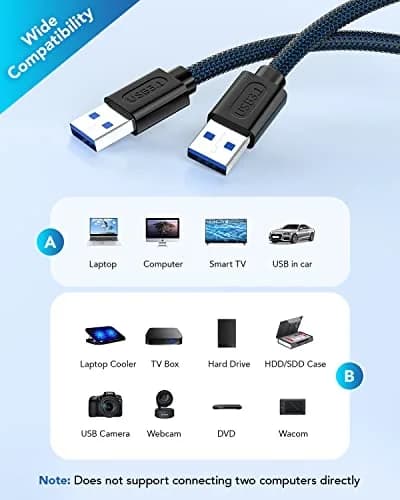 ANDTOBO USB 3.0 A to A Cable 3.3 FT | High-Speed Data & Charging (70-120 chars) thumbnail 4