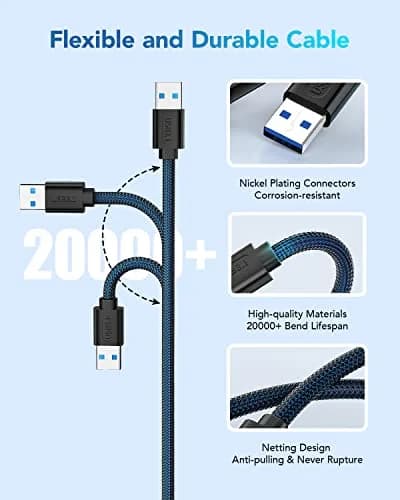ANDTOBO USB 3.0 A to A Cable 3.3 FT | High-Speed Data & Charging (70-120 chars) thumbnail 7