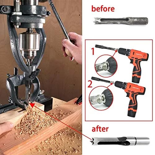 scottchen PRO Woodworking Square Hole Drill Bit Sharpener 3/4" x 7/8" | Up to 1/2" Bit, Grit #220/600, Durable Steel thumbnail 6