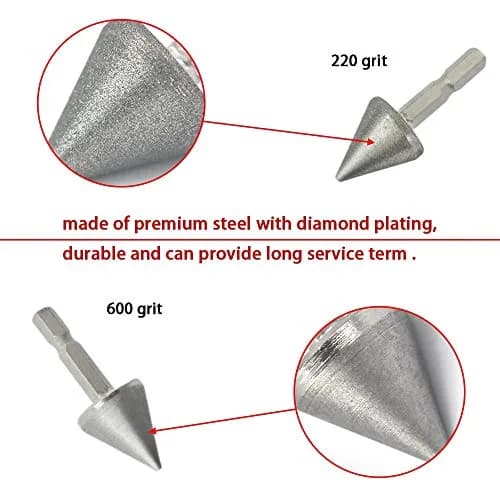 scottchen PRO Woodworking Square Hole Drill Bit Sharpener 3/4" x 7/8" | Up to 1/2" Bit, Grit #220/600, Durable Steel thumbnail 3