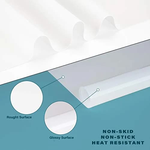 Gartful Extra Large Transparent Silicone Mat 64x45cm (25.2x17.7 inches) | Protects Surfaces from Crafts, Heat & Spills thumbnail 3