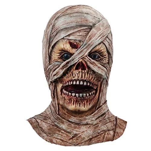 MOLEZU Horror Mummy Mask Scary Halloween Latex Head | Creepy Masks for Adults thumbnail 1