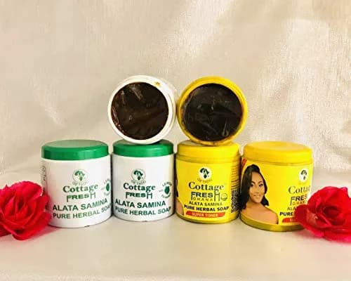 Cottage Fresh Alata Samina African Black Soap 550g (19.4oz) | Pure Organic Herbal Soap for All Skin Types thumbnail 3
