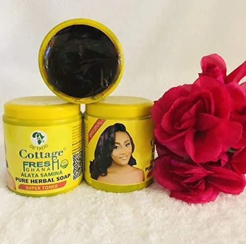 Cottage Fresh Alata Samina African Black Soap 550g (19.4oz) | Pure Organic Herbal Soap for All Skin Types thumbnail 4