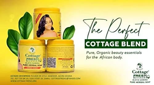 Cottage Fresh Alata Samina African Black Soap 550g (19.4oz) | Pure Organic Herbal Soap for All Skin Types thumbnail 1