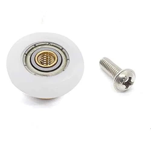 XUKEKOY Shower Door Rollers 19mm x 5mm | Set of 4 Replacement Wheels with Screws thumbnail 2