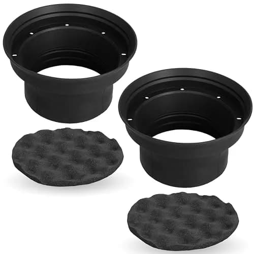 NVX XBAF8 2 Piece Universal 8” Silicone Rubber Speaker Baffles with Self Adhesive Foam Base Pad | Waterproof, Silicone, Easy Fit thumbnail 1