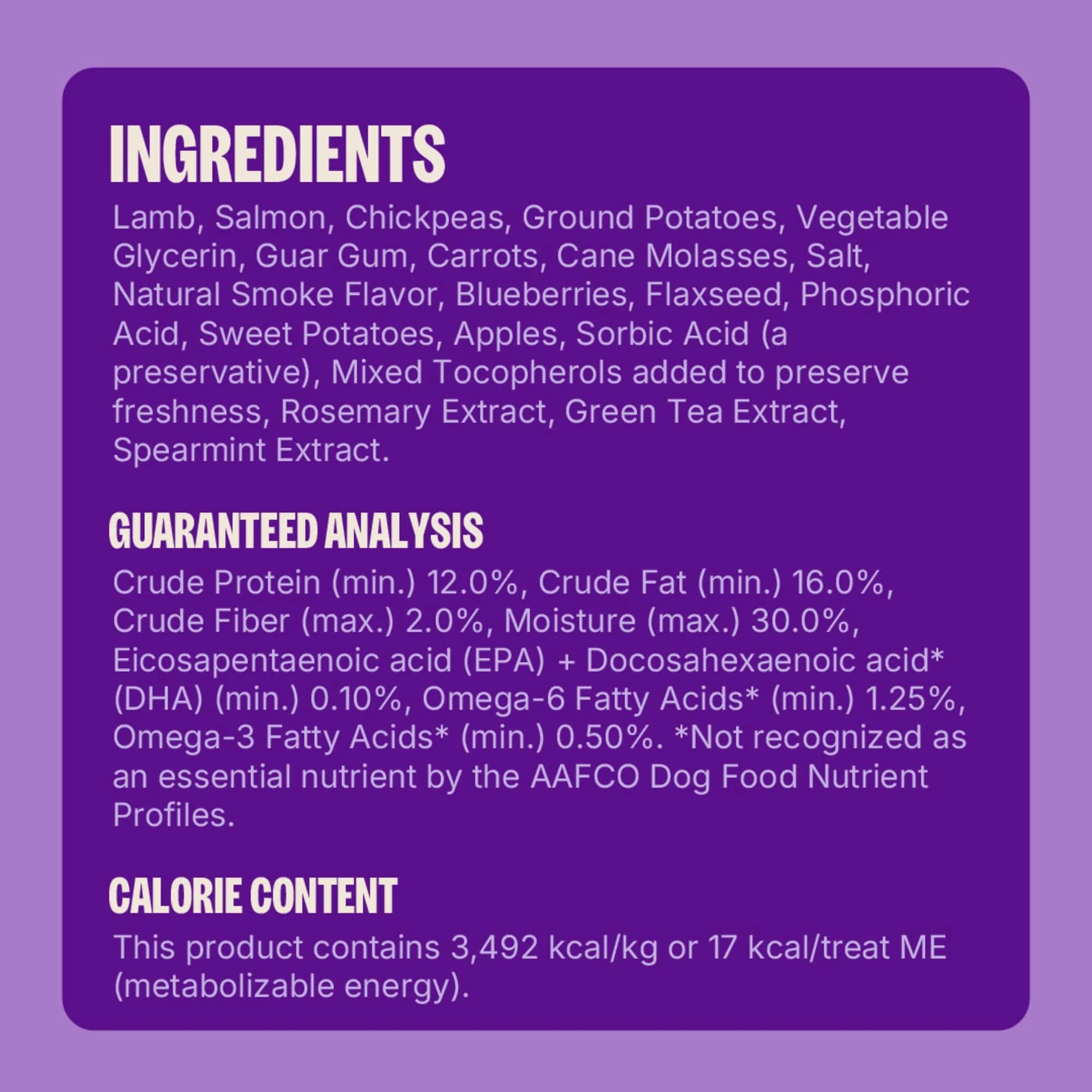 Wellness Soft Puppy Bites Dog Training Treats Lamb & Salmon Recipe 227 g (8 oz) | Grain-Free DHA for Brain Development - view 7