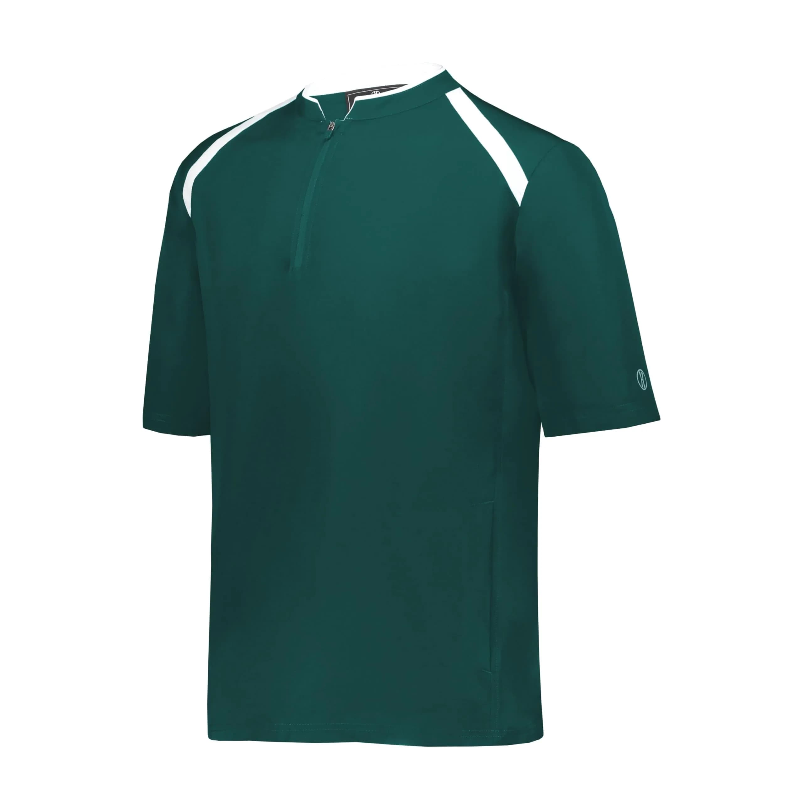 Holloway Mens Clubhouse Short Sleeve Pullover Cage Jacket, Dark Green/White 2XL | Ultimate Athletic Performance Wear for Maximum Mobility