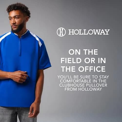 Holloway Mens Clubhouse Short Sleeve Pullover Cage Jacket, Navy/White 4XL | Ultimate Athletic Performance Wear for Maximum Mobility thumbnail 7