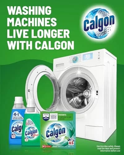 Calgon Hygiene Plus Washing Machine Cleaner & Limescale Remover, 65 Tablets | Water Softener & Odour Eliminator thumbnail 6