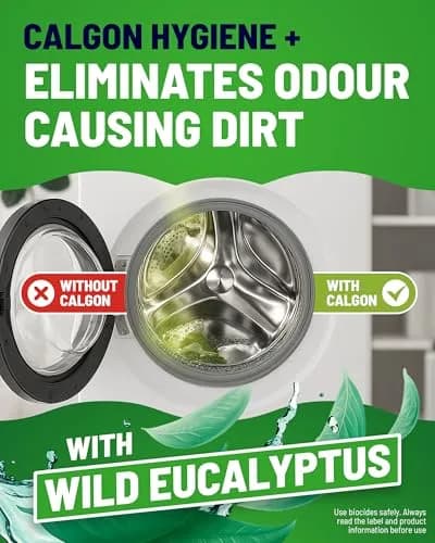 Calgon Hygiene Plus Washing Machine Cleaner & Limescale Remover, 65 Tablets | Water Softener & Odour Eliminator thumbnail 2