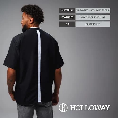 Holloway Mens Clubhouse Short Sleeve Pullover Cage Jacket, White/Graphite 2XL | Ultimate Athletic Performance Wear for Maximum Mobility thumbnail 6
