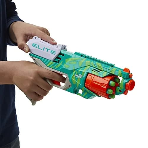 Nerf Elite Disruptor Blaster Dynamic Green 6-Dart Rotating Drum | Slam Fire Action thumbnail 4
