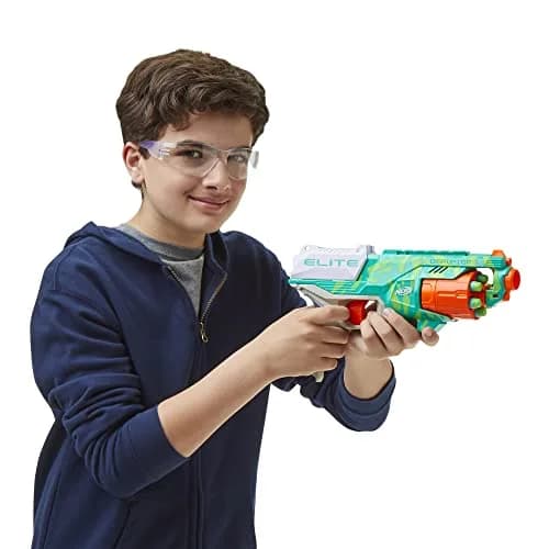 Nerf Elite Disruptor Blaster Dynamic Green 6-Dart Rotating Drum | Slam Fire Action thumbnail 5