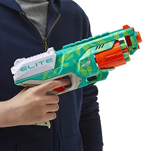 Nerf Elite Disruptor Blaster Dynamic Green 6-Dart Rotating Drum | Slam Fire Action thumbnail 2