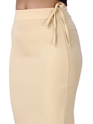 Mehrang Slimfit Saree Shapewear Skirt Beige Medium | Fish Cut Mermaid Fit with Side Slit for Easy Movement thumbnail 4