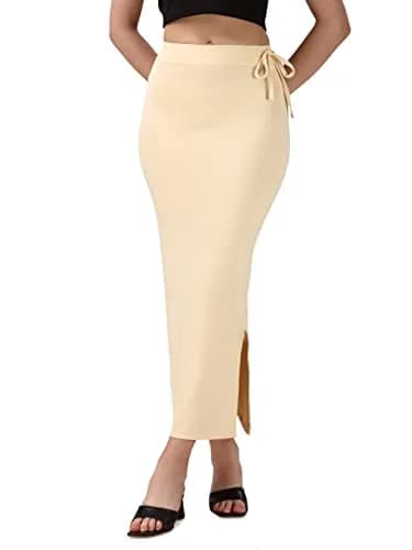 Mehrang Slimfit Saree Shapewear Skirt Beige Medium | Fish Cut Mermaid Fit with Side Slit for Easy Movement thumbnail 5